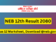 NEB Result 2080 Class 12 Marksheet, Download @neb.gov.np